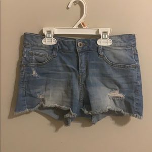 Short denim shorts